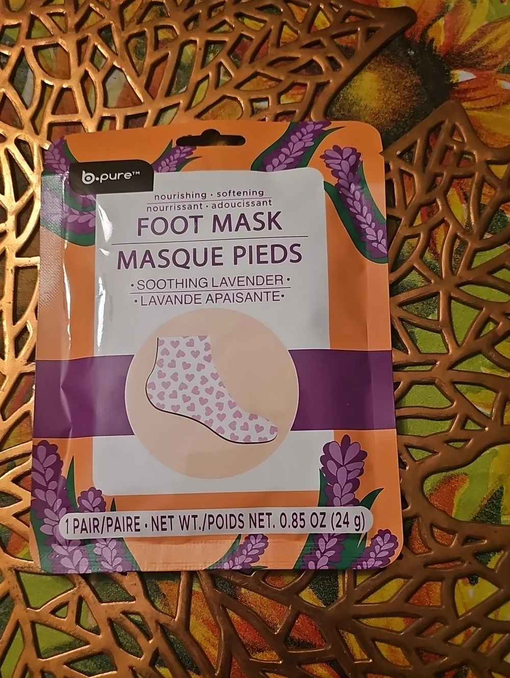 b.pure Soothing Lavender Foot Mask – Purple